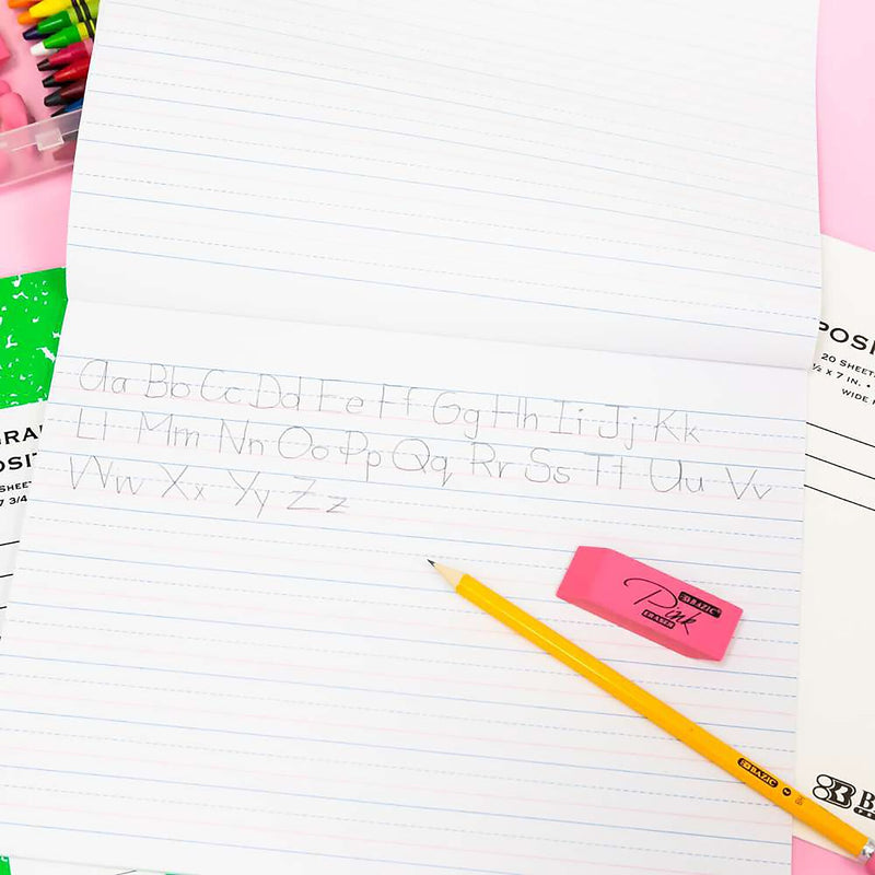 Bazic Handwriting Practice Paper, 10.5" x 8", White, 50 Sheets/Pad, 12 Pads/Bundle (BAZ543-12)