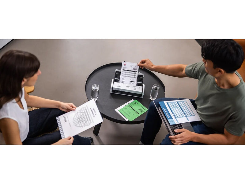 Brother ADS-1300 Compact Desktop Document Scanner, White/Black