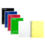 C-Line 5-Subject Subject Notebooks, Wide Ruled, 180 Sheets, Assorted Colors, 3/Bundle (CLI22051-3)