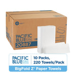 Pacific Blue Ultra BigFold Z Multifold Paper Towels, 1-ply, 220 Sheets/Pack, 10 Packs/Carton (20887)