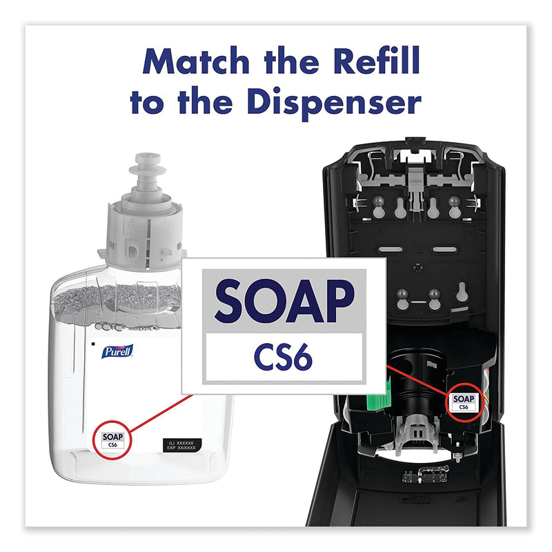 PURELL HEALTHY Hand Soap Refill for CS6 Dispensers, 1,200 mL, 2/Carton (GOJ658202CT)