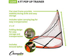 Champion Sports Lacrosse Pop-Up Target Trainer, Orange/Black (LG44)