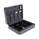 CONTROLTEK Cash Box, 6 Compartments, Charcoal (CNK500128)