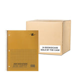 Roaring Spring Paper Products 1-Subject Notebooks, 8.5" x 11", Graph Ruled, 80 Sheets, Brown, 24/Carton (11209CS)