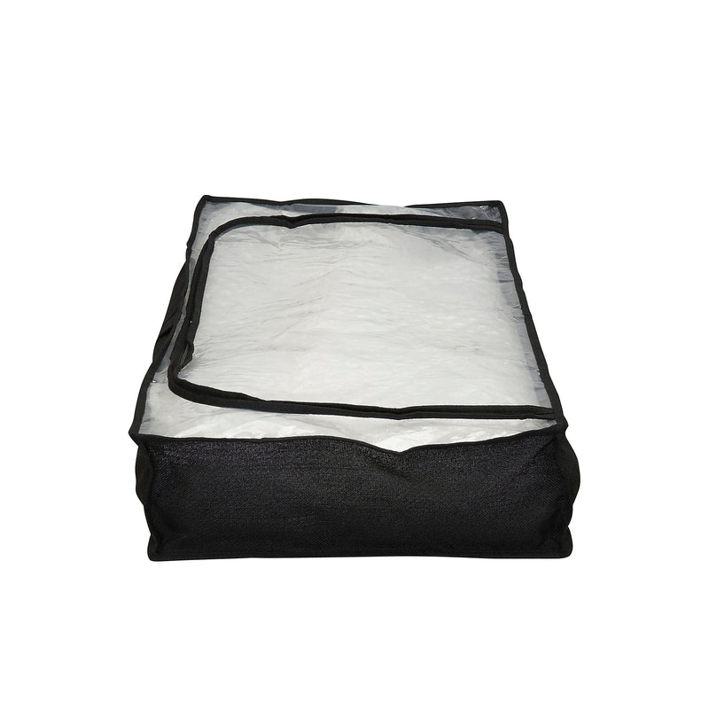 Household Essentials Under bed Storage Bag, Black with Clear PEVA Top (7609-1)