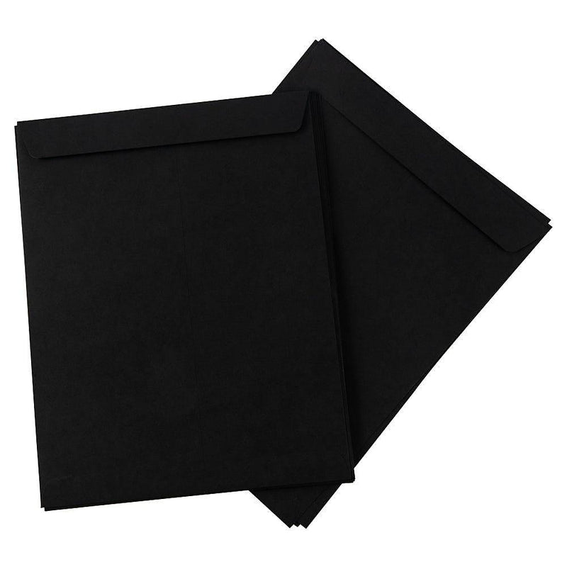 JAM Paper 10" x 13" Open End Catalog Envelopes, Black, 10/Pack (87733B)