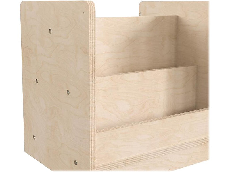 Flash Furniture Bright Beginnings Book Display with Transparent Storage Bin, 16"H x 31.5"W x 13"D, Brown (MK-KE20789-GG)