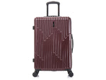 InUSA Drip 24" Hardside Suitcase, 4-Wheeled Spinner, TSA Checkpoint Friendly, Wine (IUDRI00M-WIN)