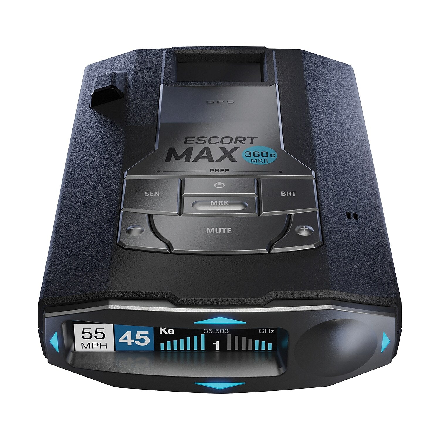 ESCORT MAX 360c MKII Color OLED Laser Radar Detector with 360° Awareness and Dual-Band Wi-Fi, Black (0100037-3)