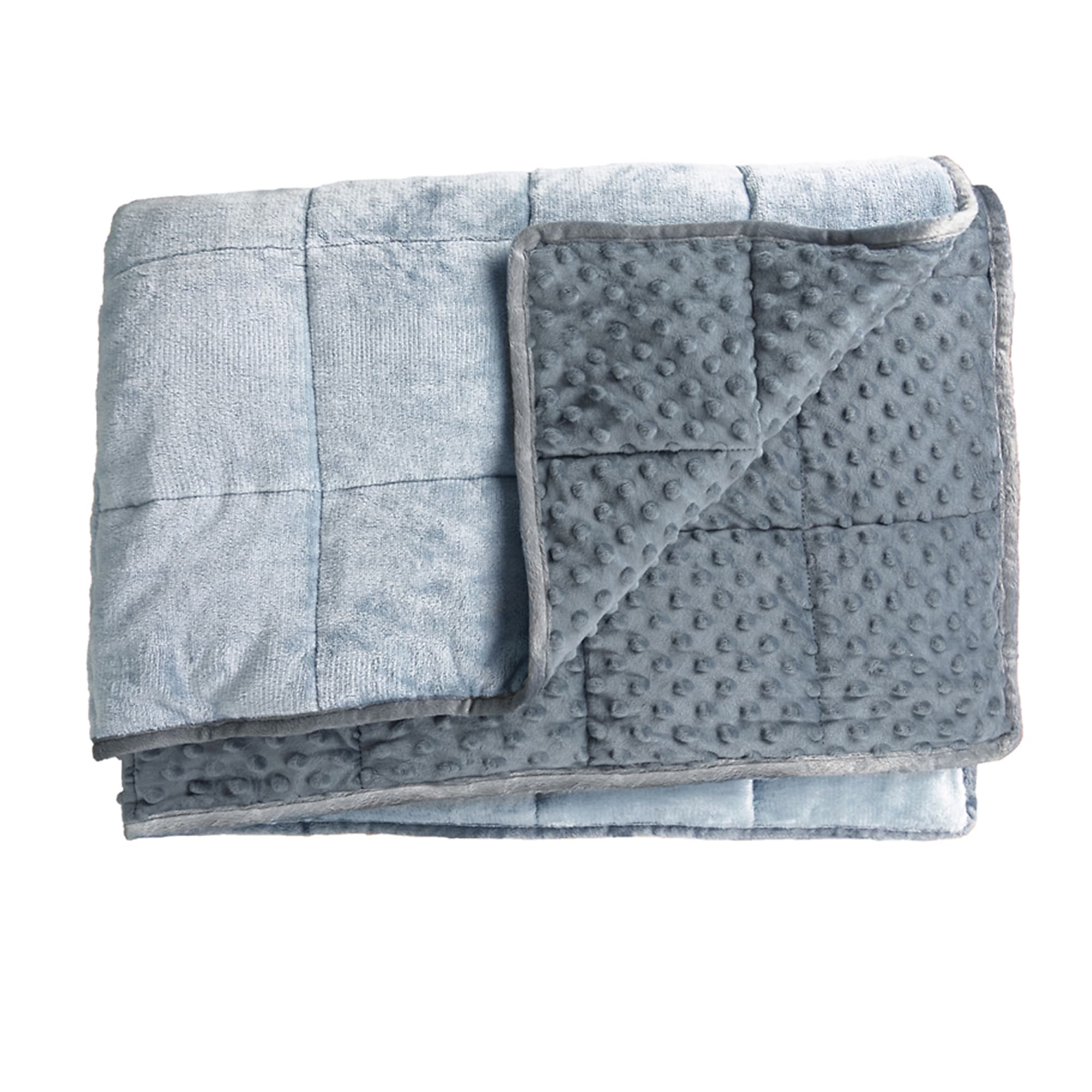 Bouncyband Soft Fleece 10 lb.Weighted Medium Sensory Blanket for Kids, 65" x 45", Gray (BBALPWB10GY)