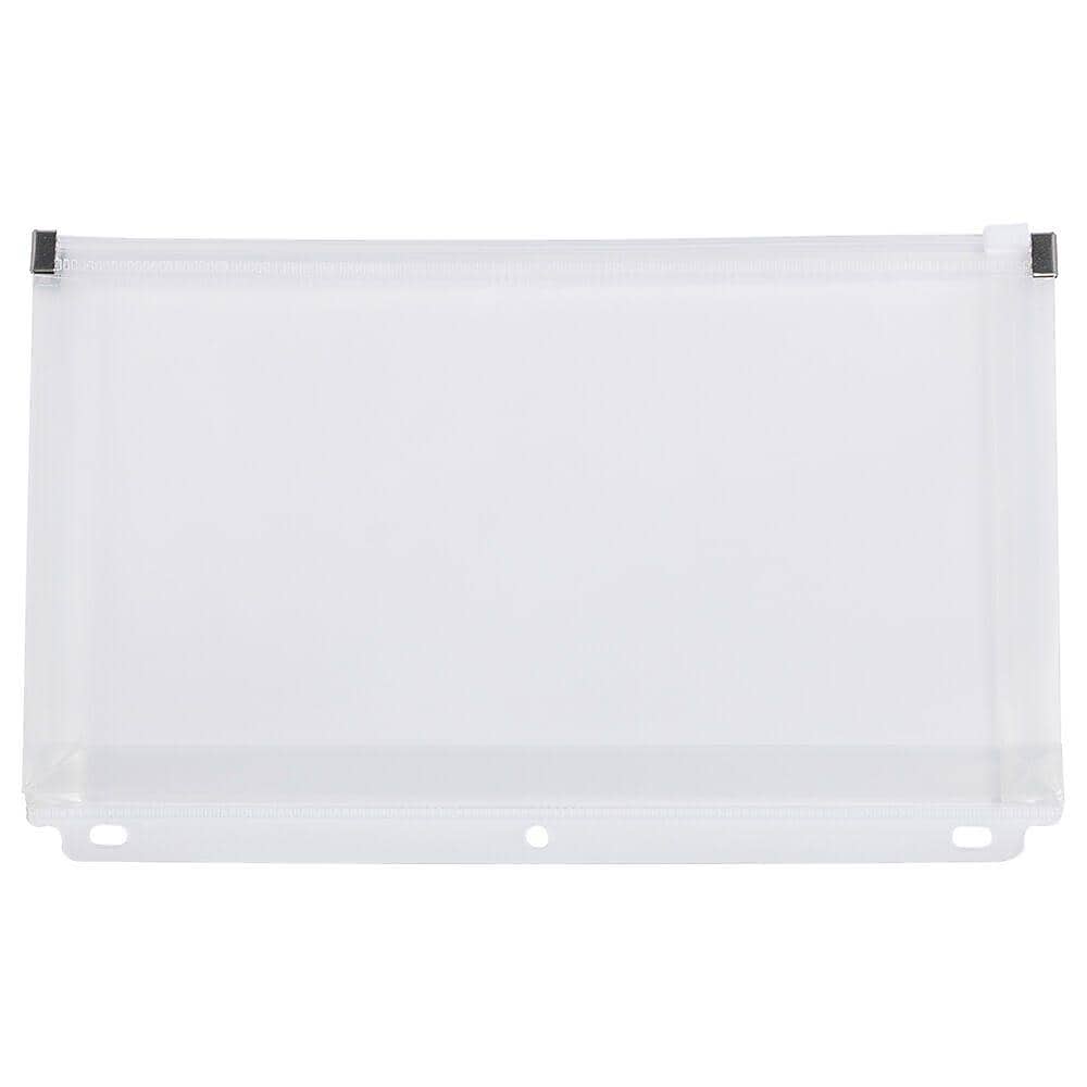 JAM Paper Plastic Binder Pocket, 3-Hole Punched, Clear, 3/Pack (235731329x3)