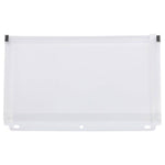JAM Paper Plastic Binder Pocket, 3-Hole Punched, Clear, 3/Pack (235731329x3)