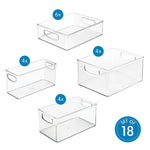 iDESIGN Assorted Stackable Plastic Storage Bin, 18/Set (07071S)