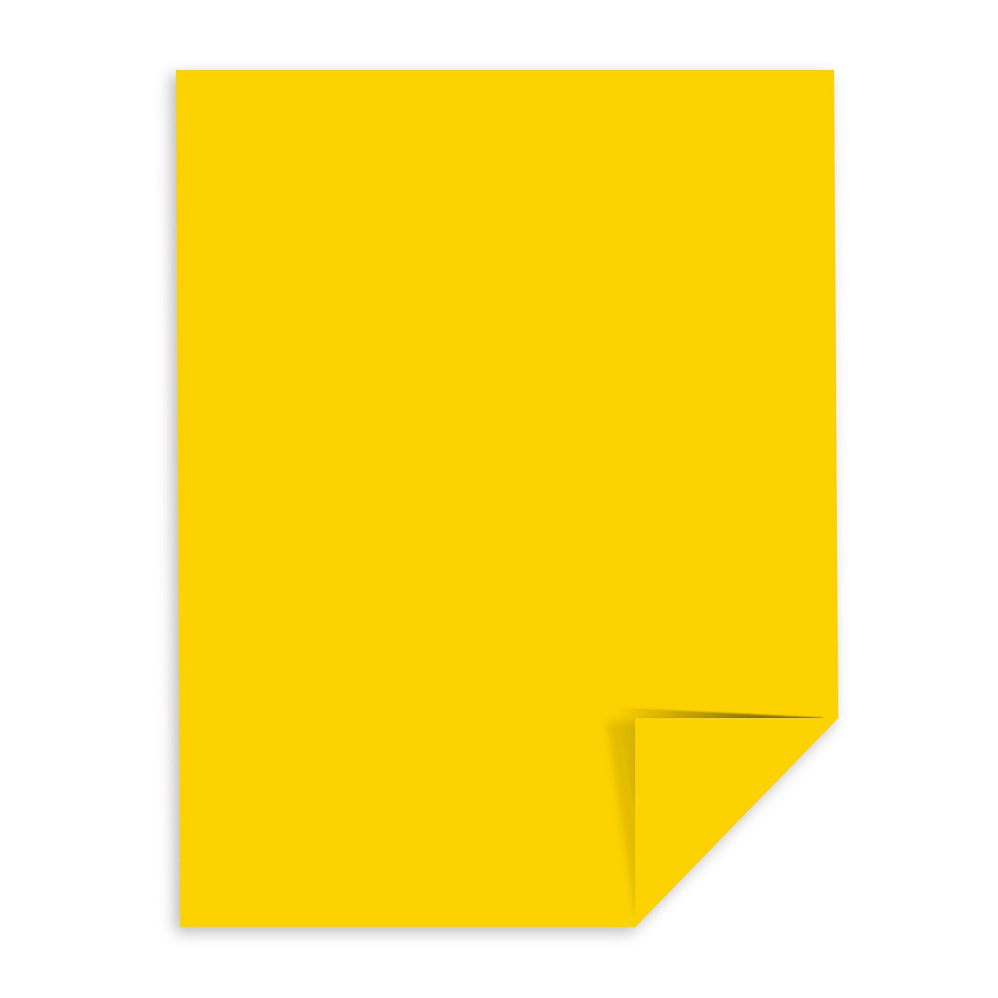 Astrobrights 65 lb. Cardstock Paper, 8.5" x 11", Sunburst Yellow, 250 Sheets/Ream (22791)