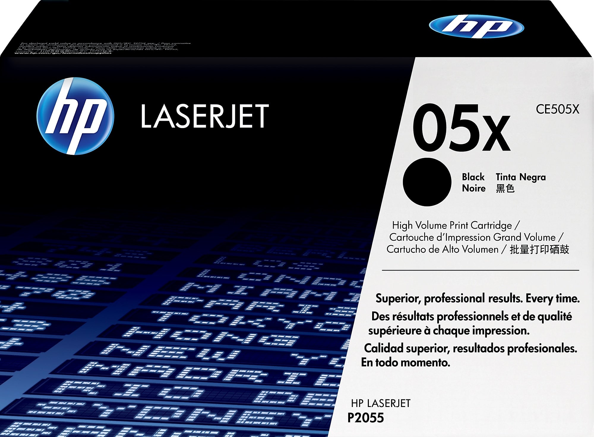 HP 05X Black High Yield Toner Cartridge, Prints Up to 6,500 pages (CE505X)