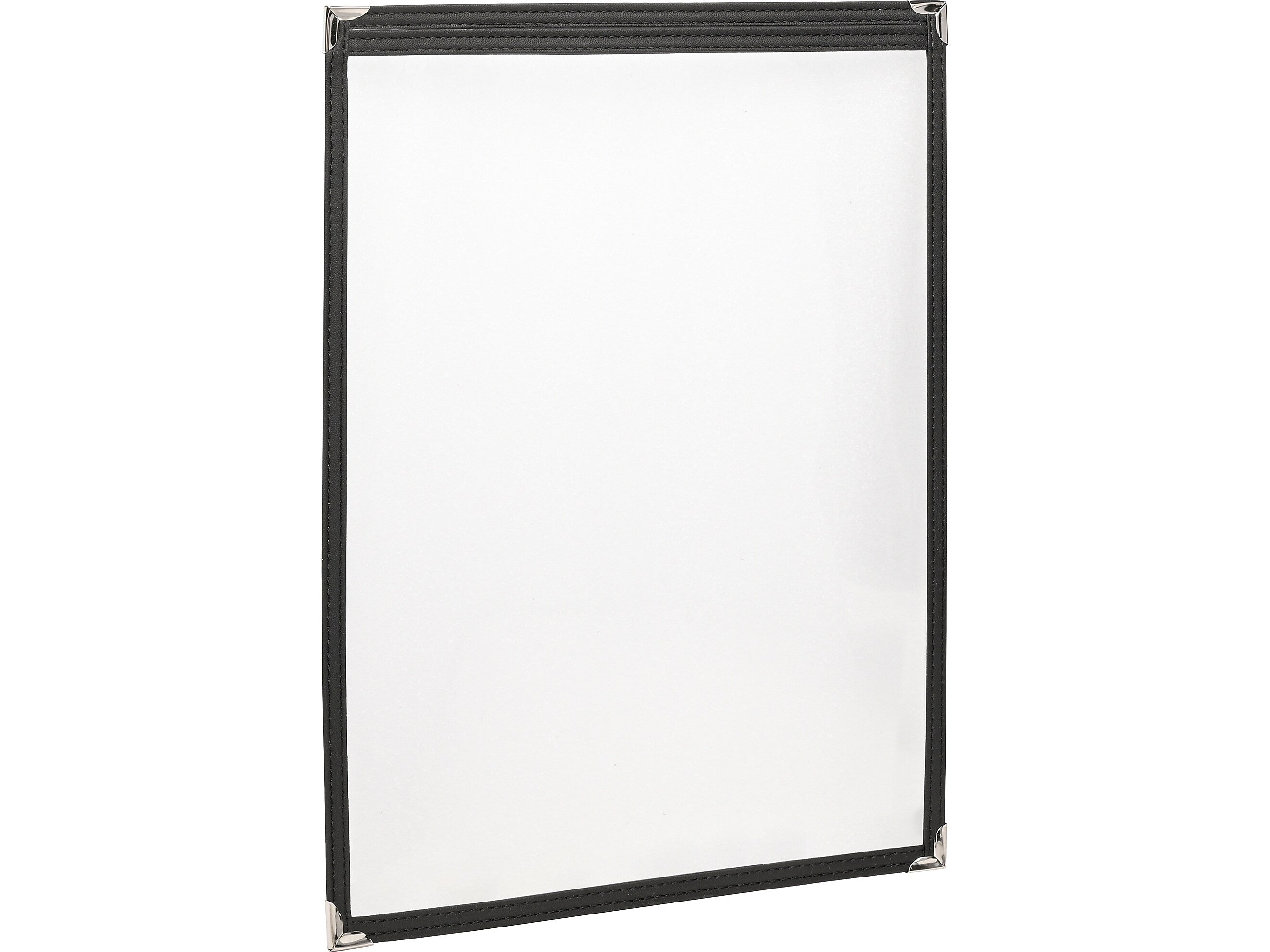 Excello Global Products Menu Holder, 11" x 17", Black/Silver (SPLS-MENU-1117M)