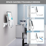 Mount-It! MedHub Wall Mounted, Flexible Workstation for Monitors up to 35", Matte White (MI-16001)