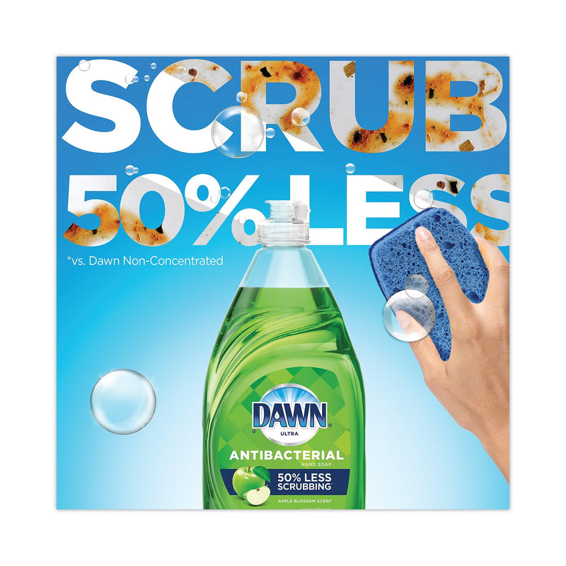 Dawn Ultra Antibacterial Dishwashing Liquid, Apple Blossom Scent, 38 oz Bottle, 8/Carton (PGC01134)