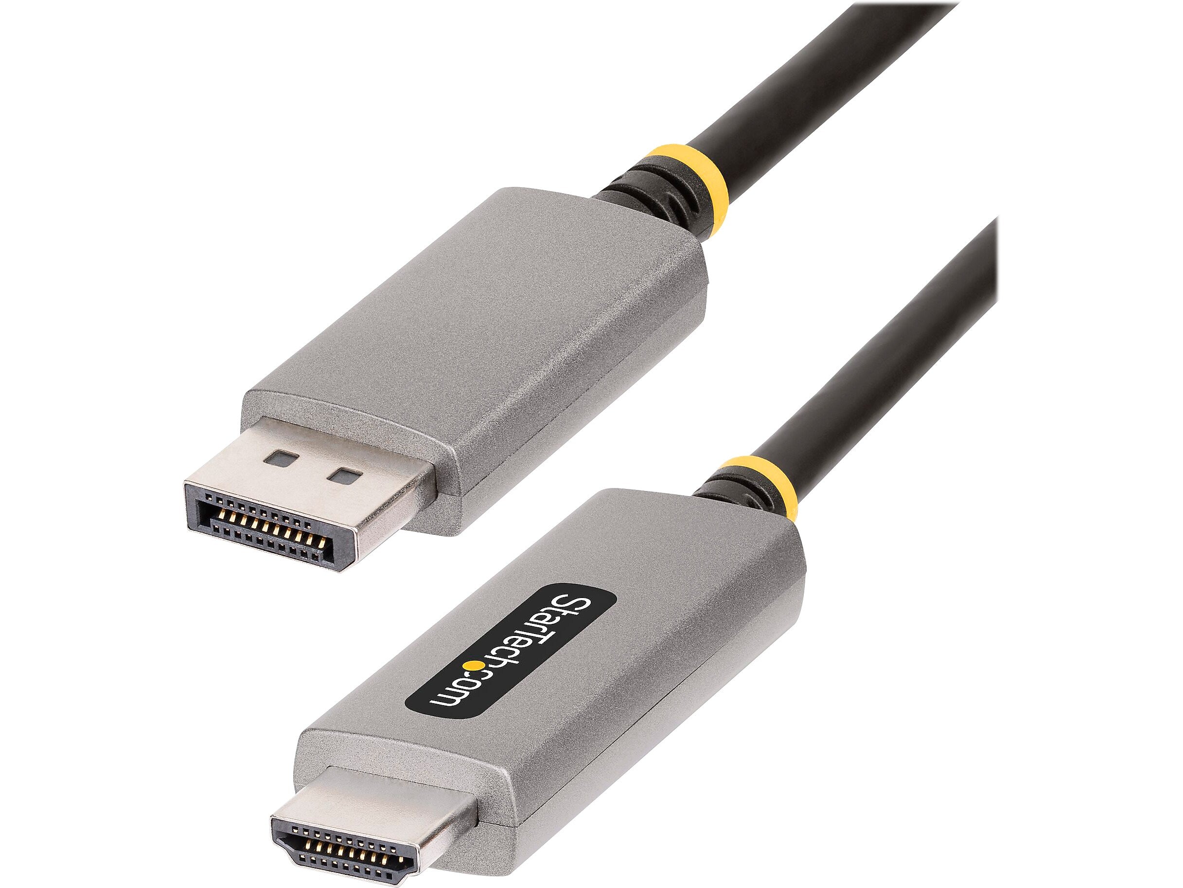 StarTech 6.6' 8K DisplayPort to HDMI Adapter Cable, Male to Male, Space Gray (133DISPLAYPORTHDMI21)