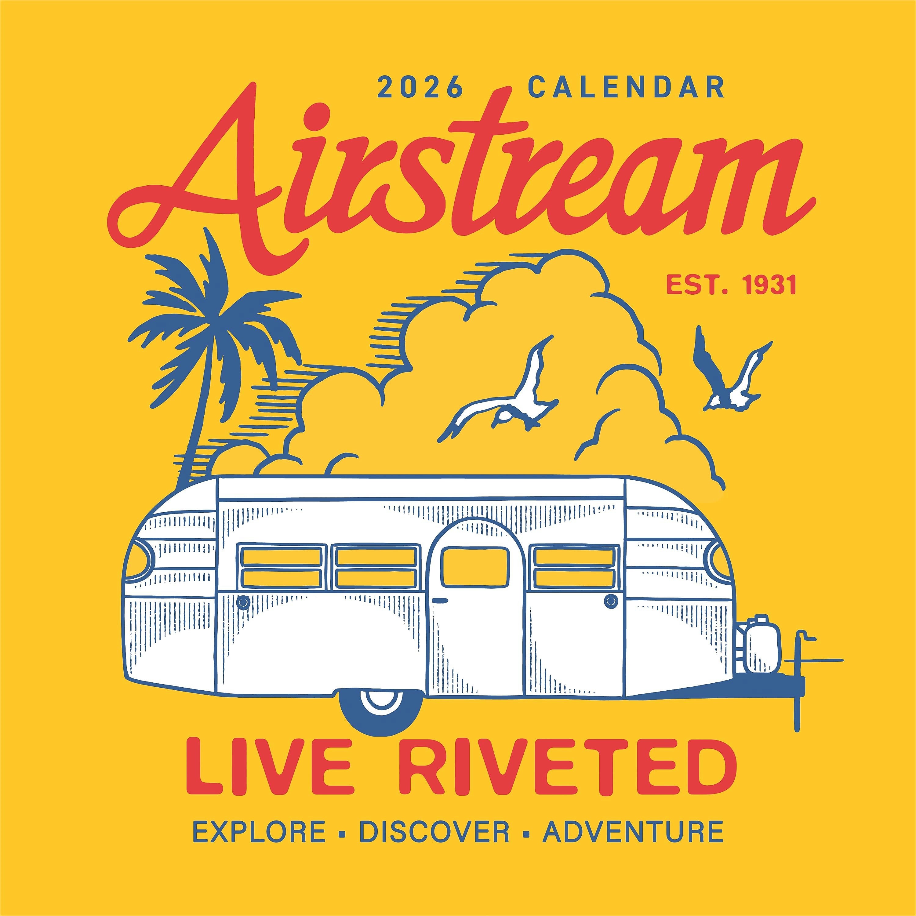 2026 TF Publishing 12" x 17" TF Publishing 12" x 12" Airstream Wall Calendar 26-1142
