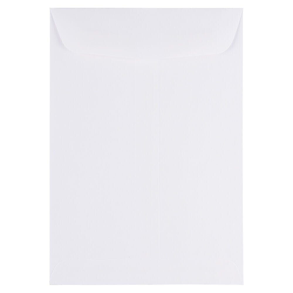 JAM Paper Catalog Envelope 7" x 10" ,White, 100/Pack (1623194d)