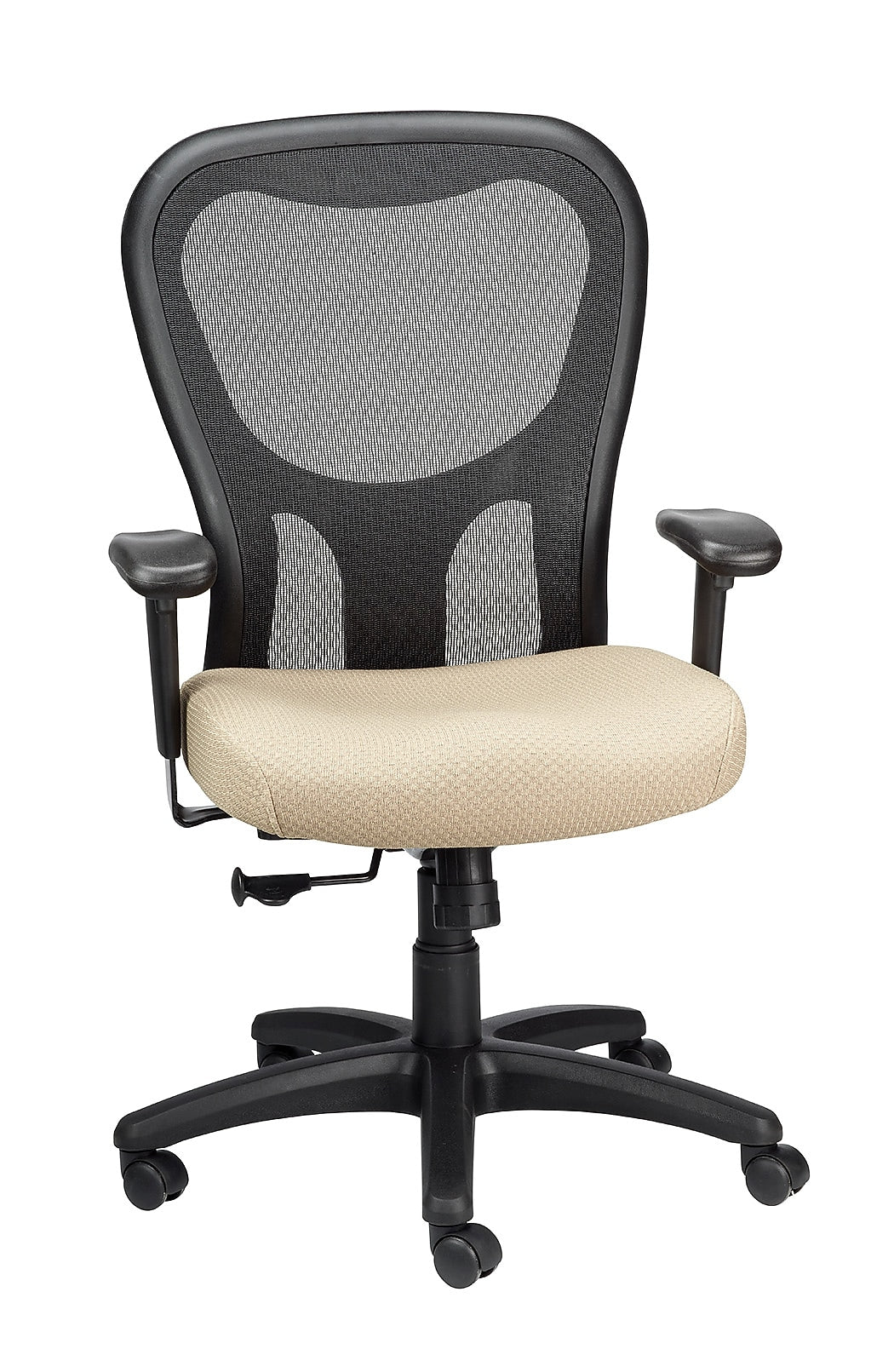 Tempur-Pedic Ergonomic Fabric/Mesh Swivel Task Chair, Beige/Black (TP9000-C-BGE)