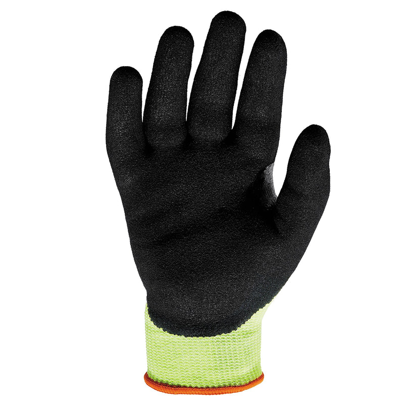 Ergodyne ProFlex 7041 Hi-Vis Nitrile-Coated Cut-Resistant Gloves, ANSI A4, Wet Grip, Lime, XL, 144 Pairs (17825)