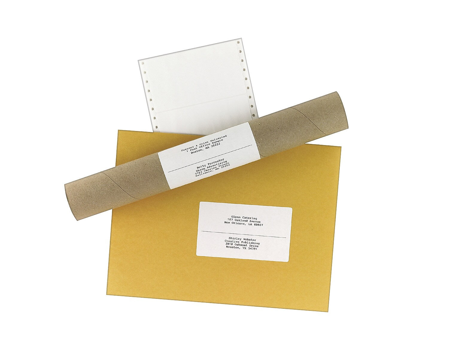 Avery Computer Labels, Dot Matrix Labels and Pin-Feed Labels, 2-15/16" x 5", White, 3,000 Labels/Pack (4076)
