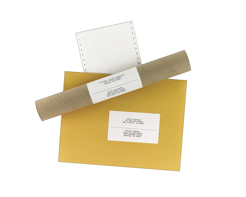Avery Computer Labels, Dot Matrix Labels and Pin-Feed Labels, 2-15/16" x 5", White, 3,000 Labels/Pack (4076)