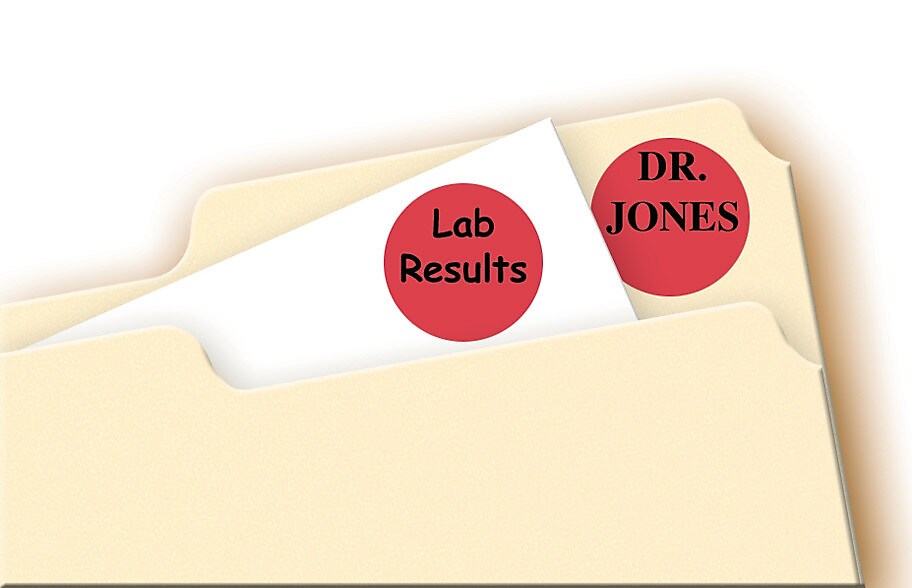 Avery Laser/Inkjet Color-Coding Labels, 3/4" Dia, Red, 1,008 Labels/Pack (5466)