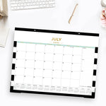 2025-2026 Day Designer for Blue Sky Rugby Stripe 22" x 17" Academic Monthly Desk Pad Calendar (138443-A26)