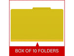 Medical Arts Press Pressboard Classification Folder, 1 Divider, 2" Expansion, Legal Size, Yellow, 10/Box