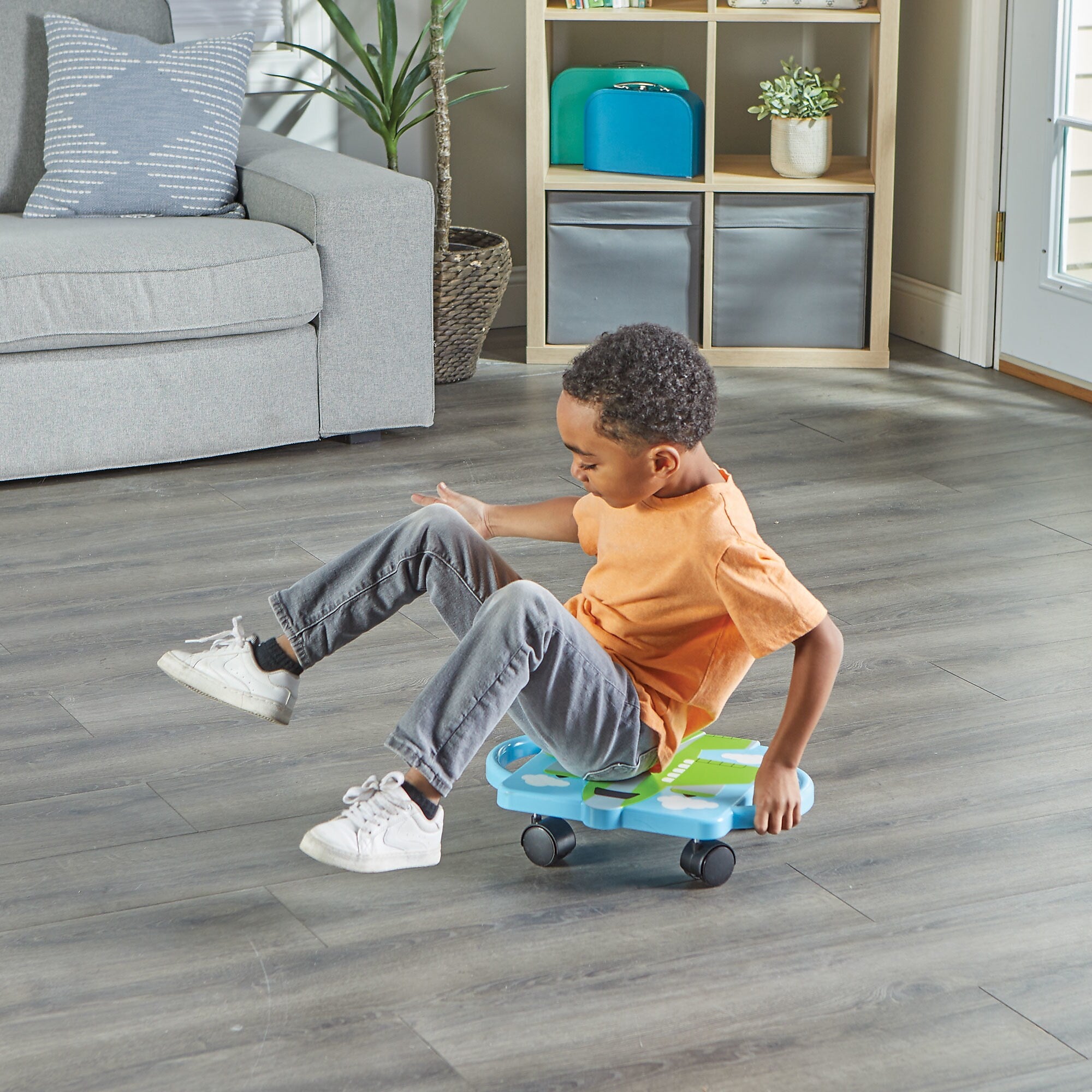 hand2mind Plane Glider Scooter Board, Multicolored (97578)