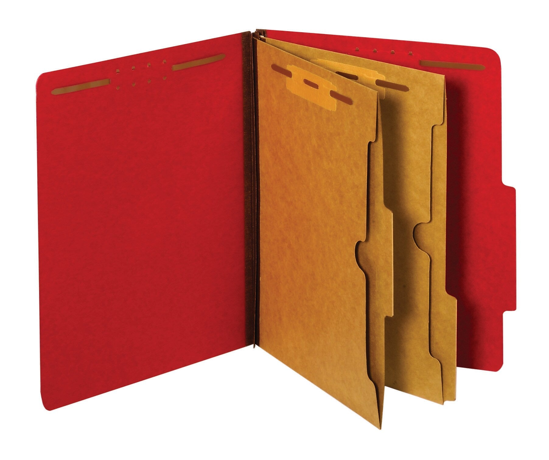 Pendaflex Classification Folder, 2-Dividers, 2 1/2" Expansion, Letter Size, Bright Red, 10/Box (24082P)