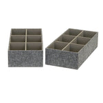 Household Essentials Drawer Organizers, Graphite, 3/Pack (752-1)