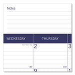 2026 Blueline DuraGlobe 22" x 17" Monthly Desk Pad Calendar, White/Blue (REDC177227)