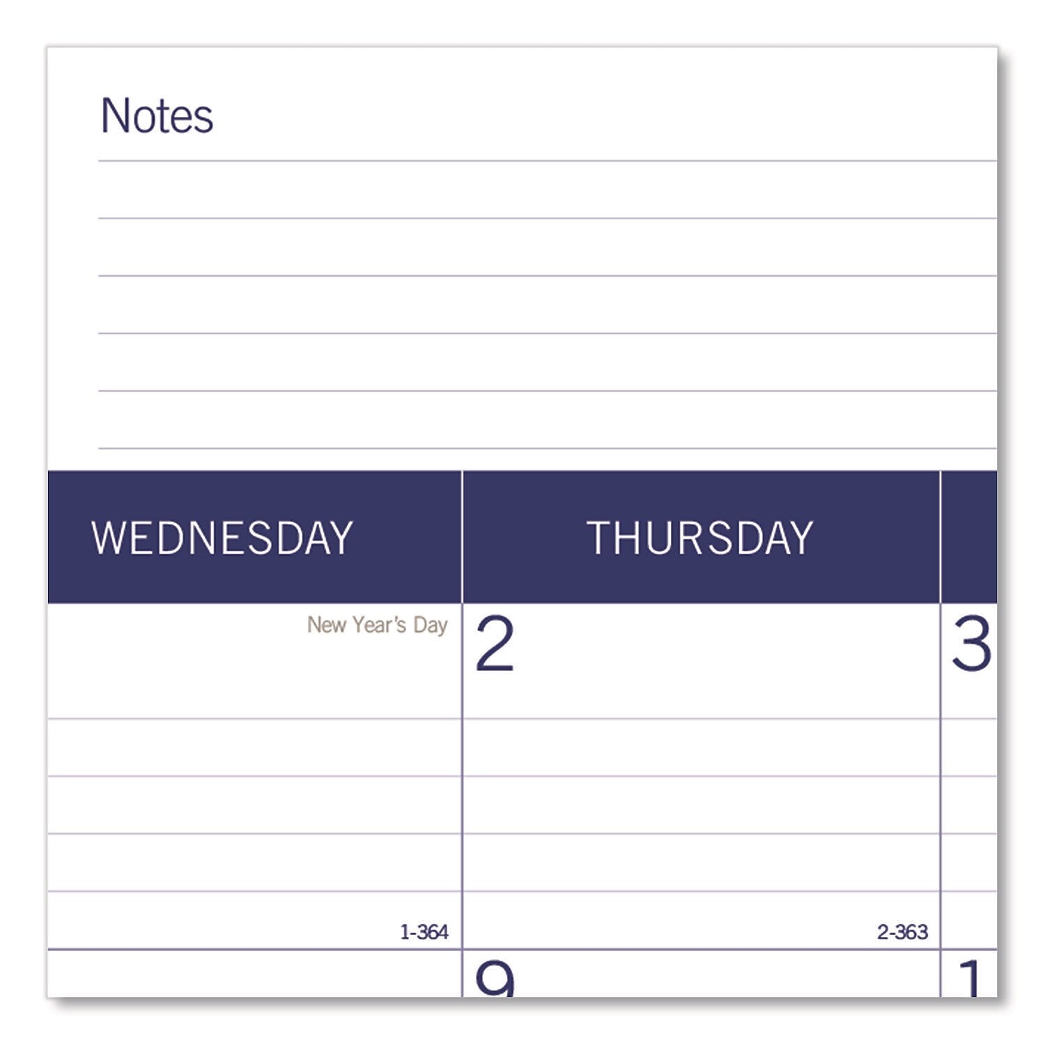 2026 Blueline DuraGlobe 22" x 17" Monthly Desk Pad Calendar, White/Blue (REDC177227)