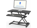 FlexiSpot M7 Series 32"W Manual Rectangular Adjustable Standing Desk Converter, Black (M7-E-32B)