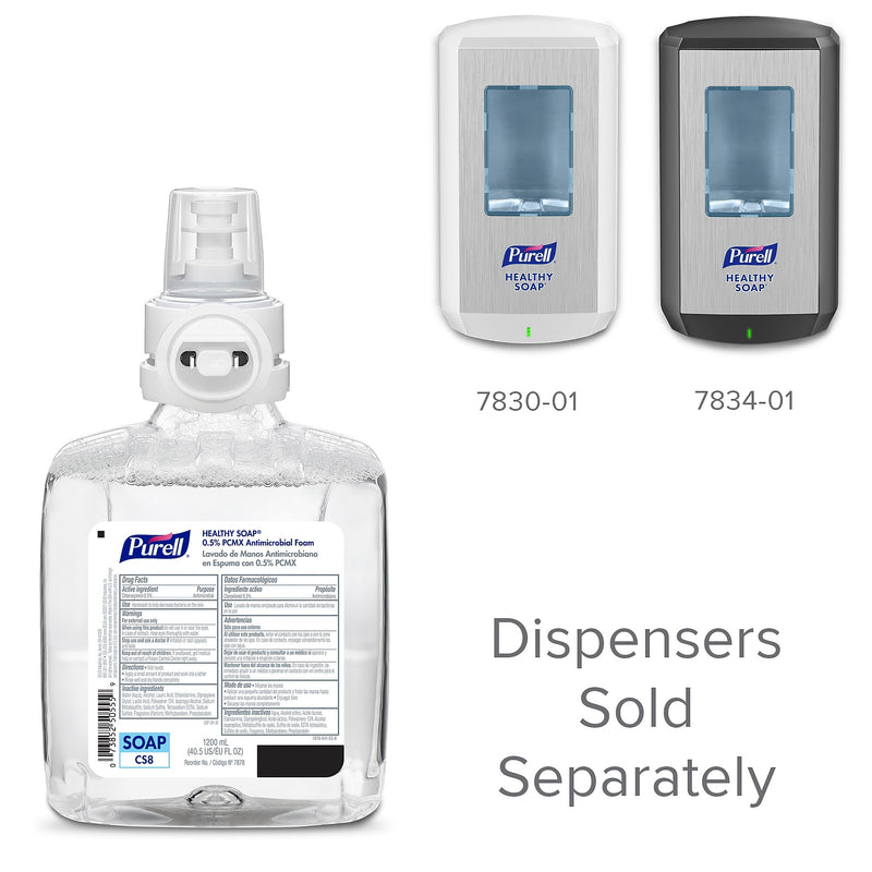 PURELL HEALTHY SOAP Foaming Hand Soap Refill for CS8 Dispenser, Floral Scent, 1200 ml, 2/Carton (7878-02)