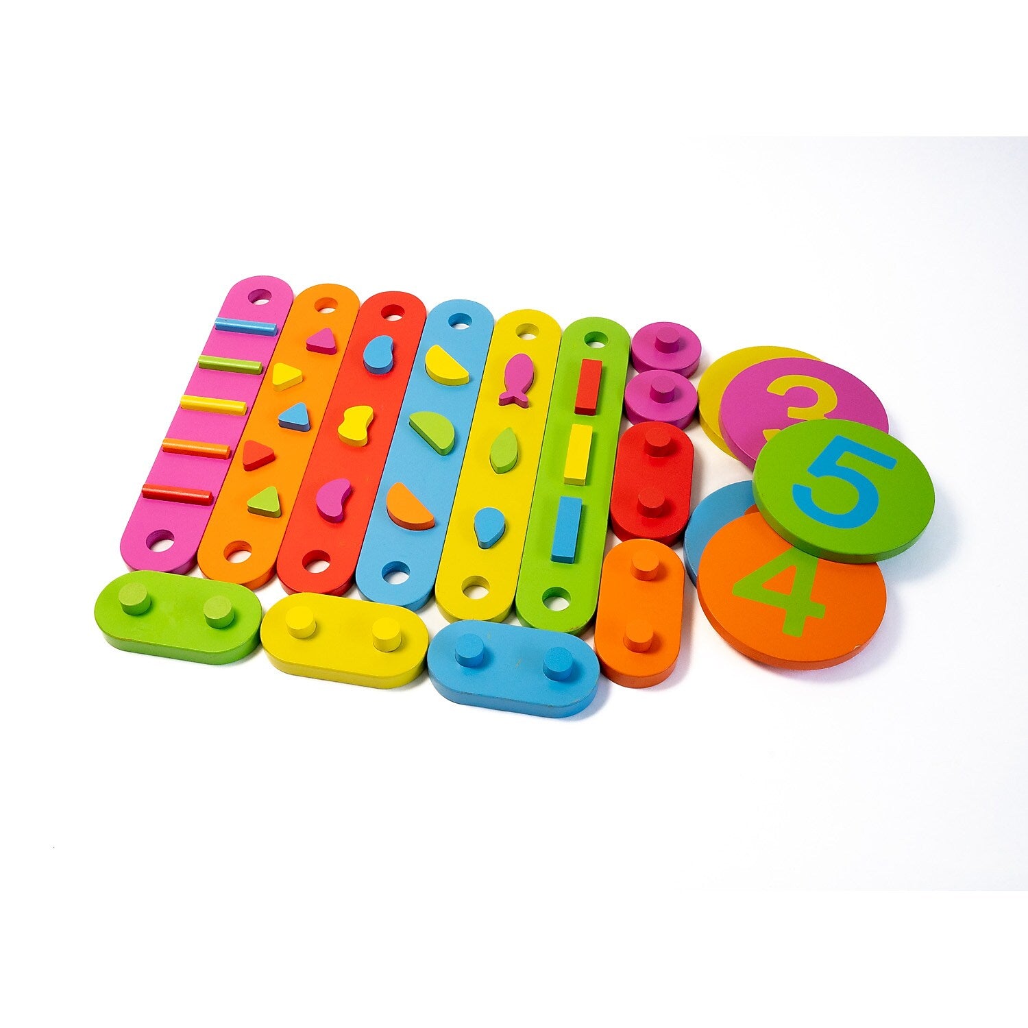 Bintiva Wood Obstacle Course Balance Path, 17/Pack (BNVNMBROBSTC)