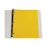 C-Line® Two-Pocket Heavyweight Poly Portfolio Folder, 3-Hole Punch, 11 x 8.5, Yellow, 25/Box