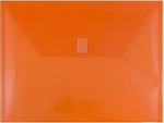 JAM Paper Premium Plastic Document File, Letter, Orange, 3/Pack (218V0ORX3)