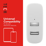 Staples TECH USB-A Wall Charger, 24W, White (ST62318)