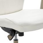 La-Z-Boy Baylor Ergonomic Faux Leather Swivel Executive Chair, White (CHR10085A)