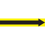 ACCUFORM SIGNS® Self-Stick Pipe Marker, (ARROW-LONG), 1-1/2" to 2", Black/Yellow, Each