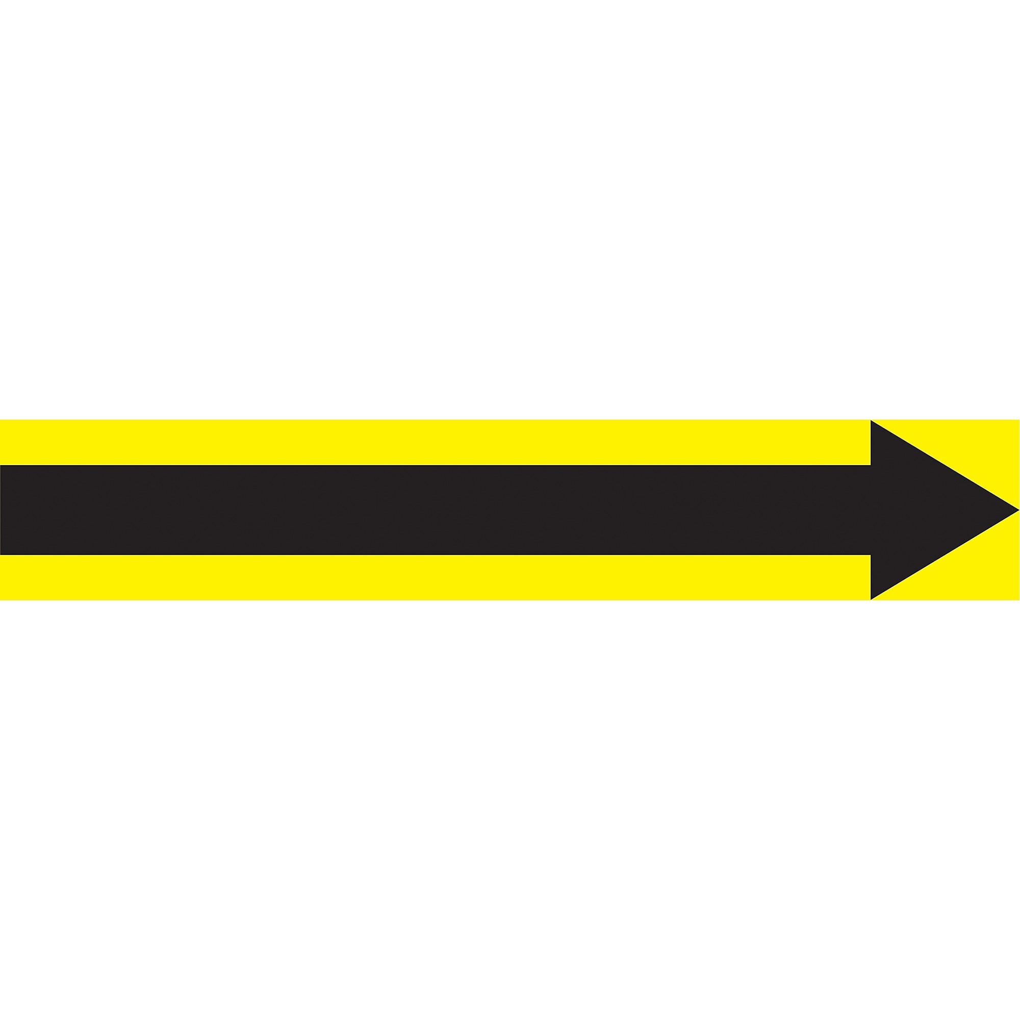 ACCUFORM SIGNS® Self-Stick Pipe Marker, (ARROW-LONG), 1-1/2" to 2", Black/Yellow, Each