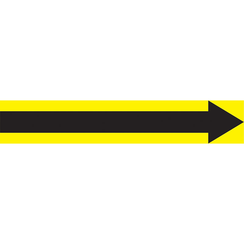 ACCUFORM SIGNS® Self-Stick Pipe Marker, (ARROW-LONG), 1-1/2" to 2", Black/Yellow, Each