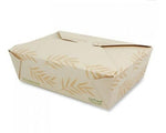 World Centric #3 No Tree Folded Takeout Containers, 65 oz., 6.25" x 8.7" x 2.5", Natural, Sugarcane, 200/Carton (TONT3)