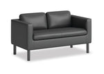 HON Parkwyn 53.5" Polyurethane Loveseat, Black (HVLVL2.BLK01)