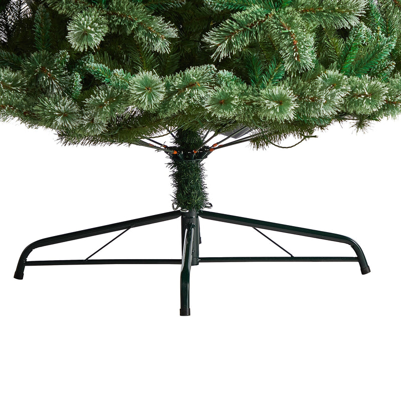 Nearly Natural 10-ft Wisconsin Slim Snow Tip Pine Artificial Christmas Tree with 1050 Clear LED Lights (T3051)